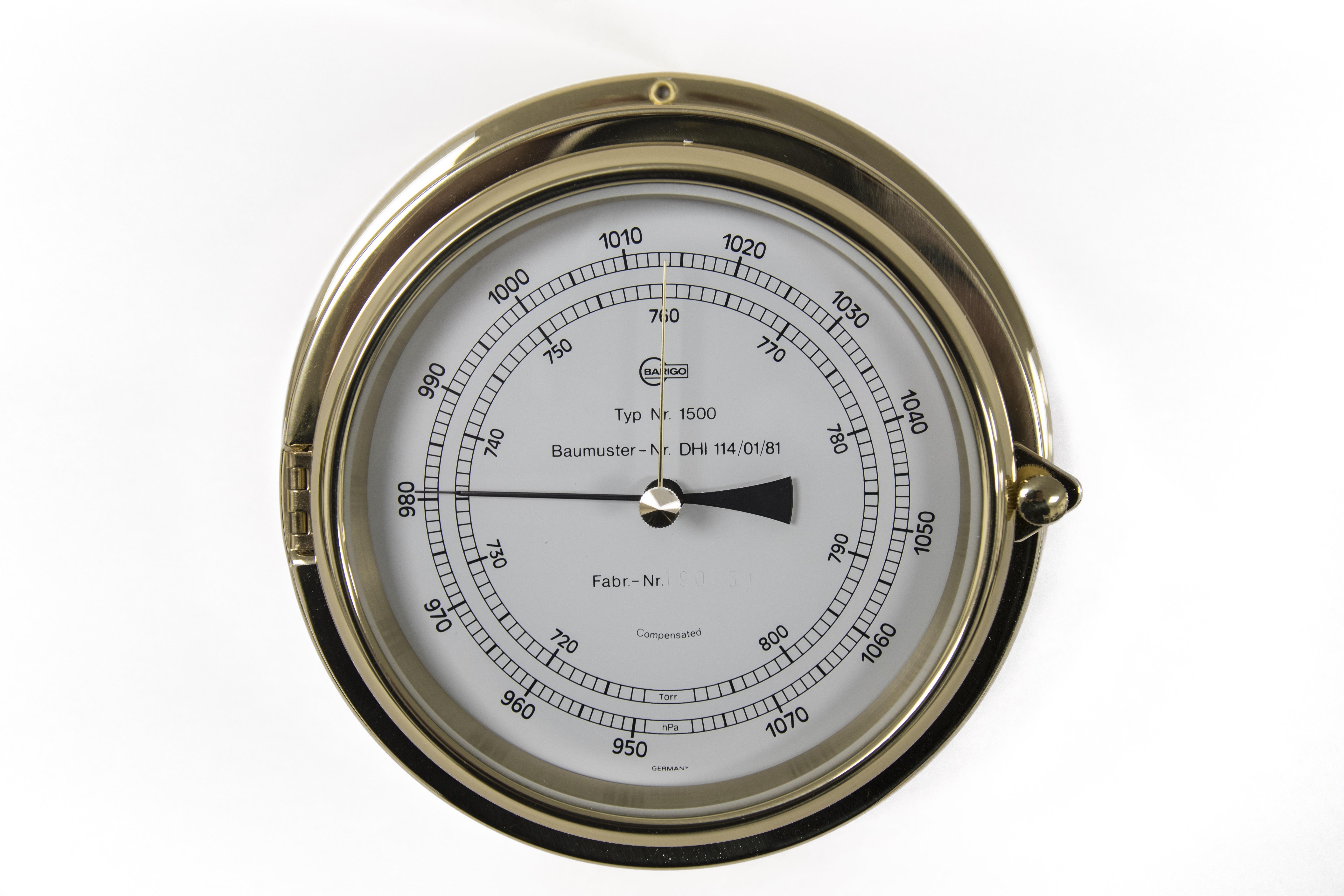 Aneroid Barometer dial 203 mm made in the UK 8" Fantastic quality 
