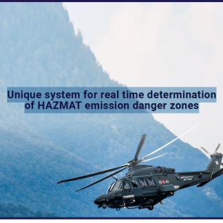 Unique system for real time determination of HAZMAT emission danger zones